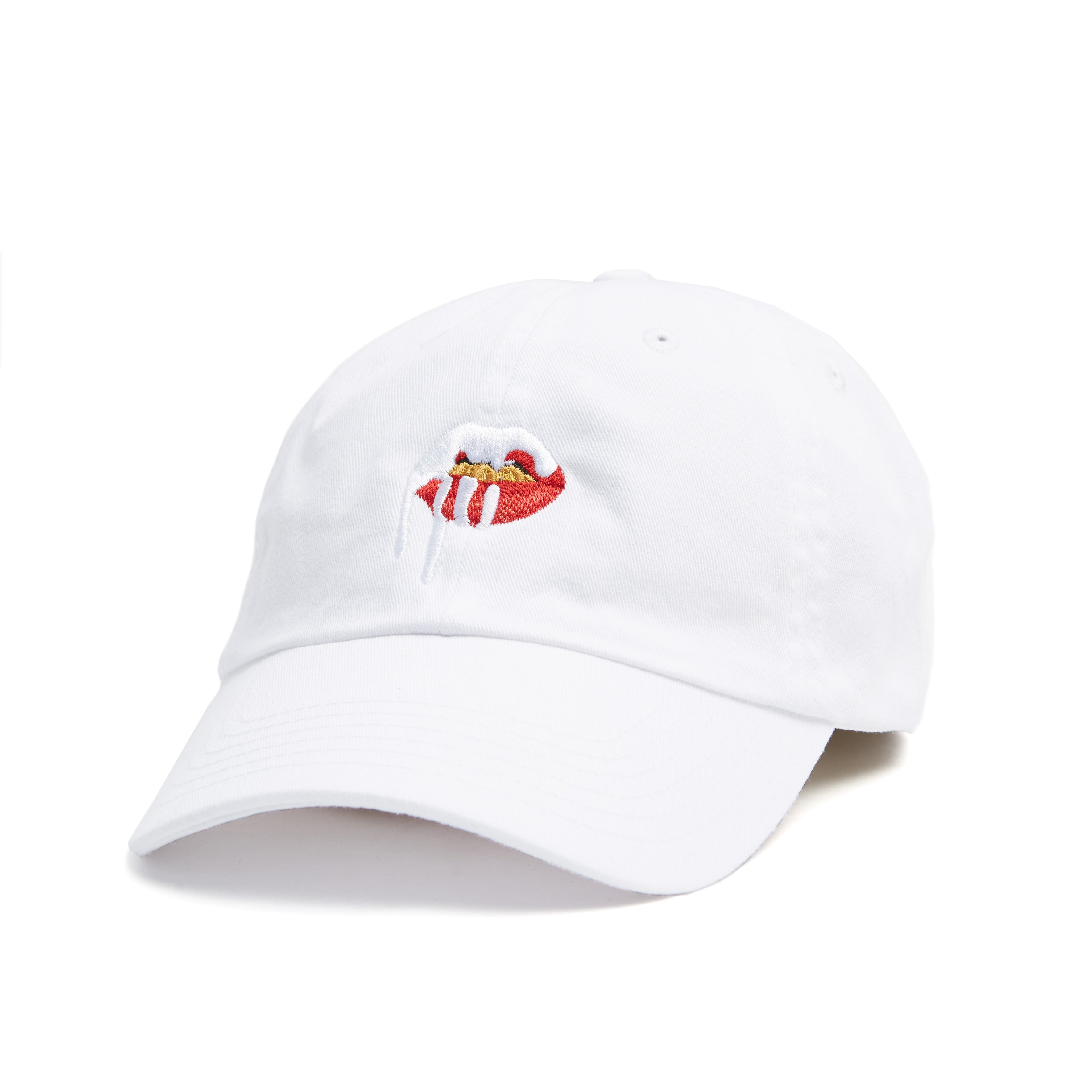 White Airbrushed Red Lips Trucker Hat Dixxon Lip Ripper Trucker Hat - Red & White | Shop Now main image 3