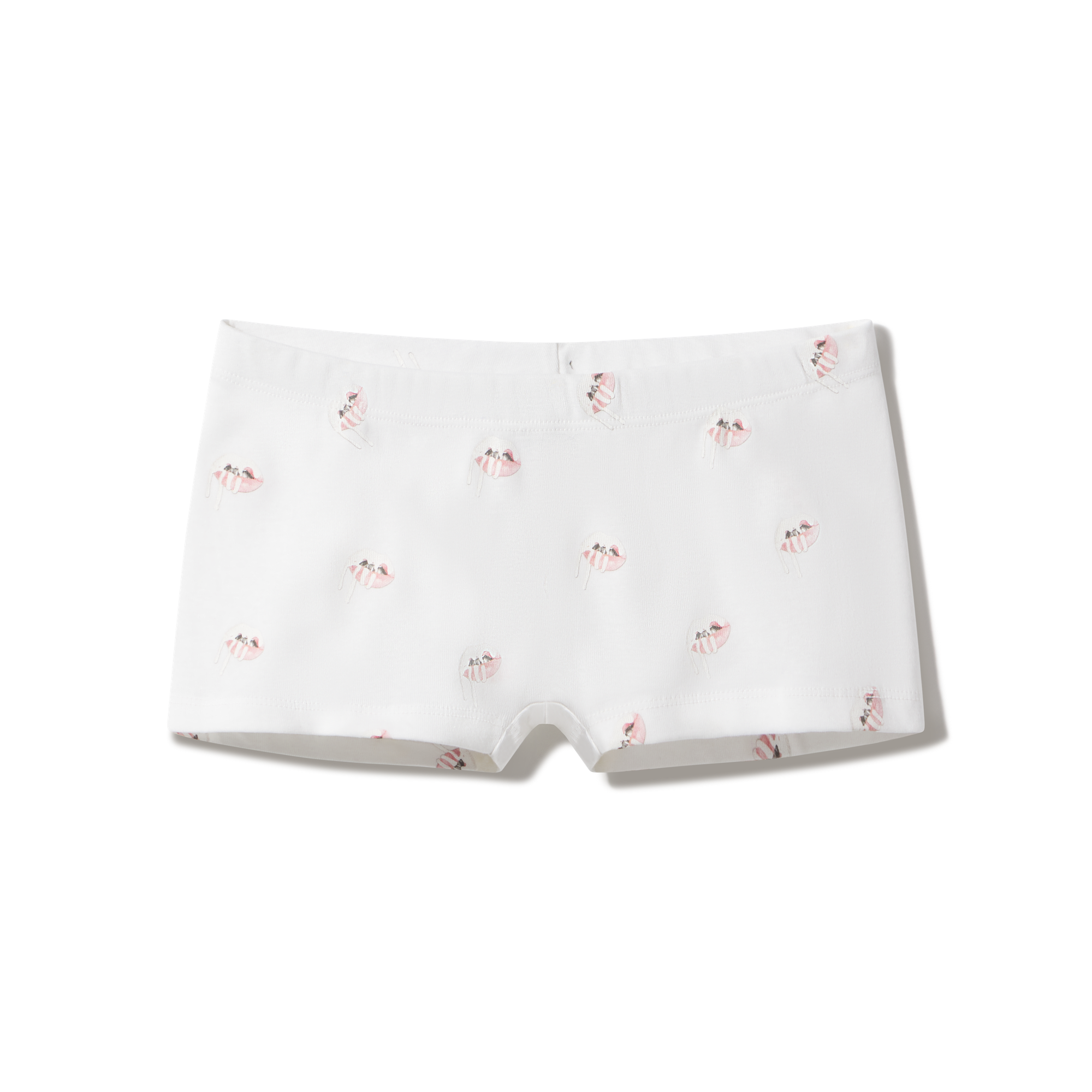 (Pre Order) Lips Logo White Shorts