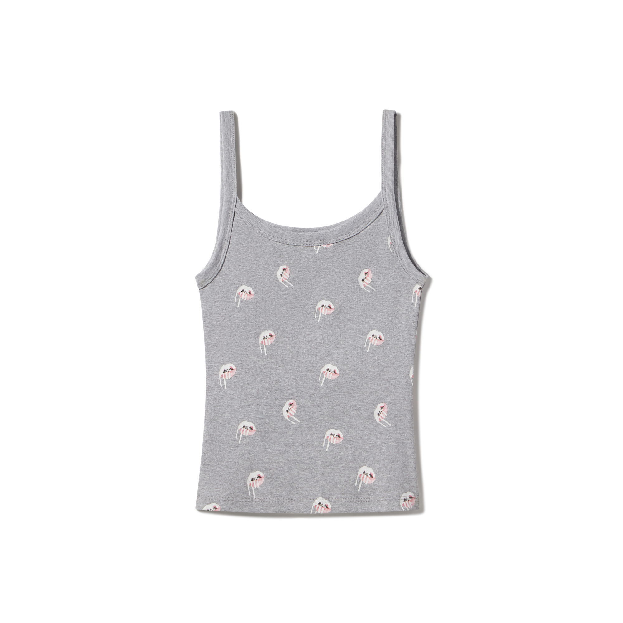 (Pre Order) Lips Logo Grey Cami