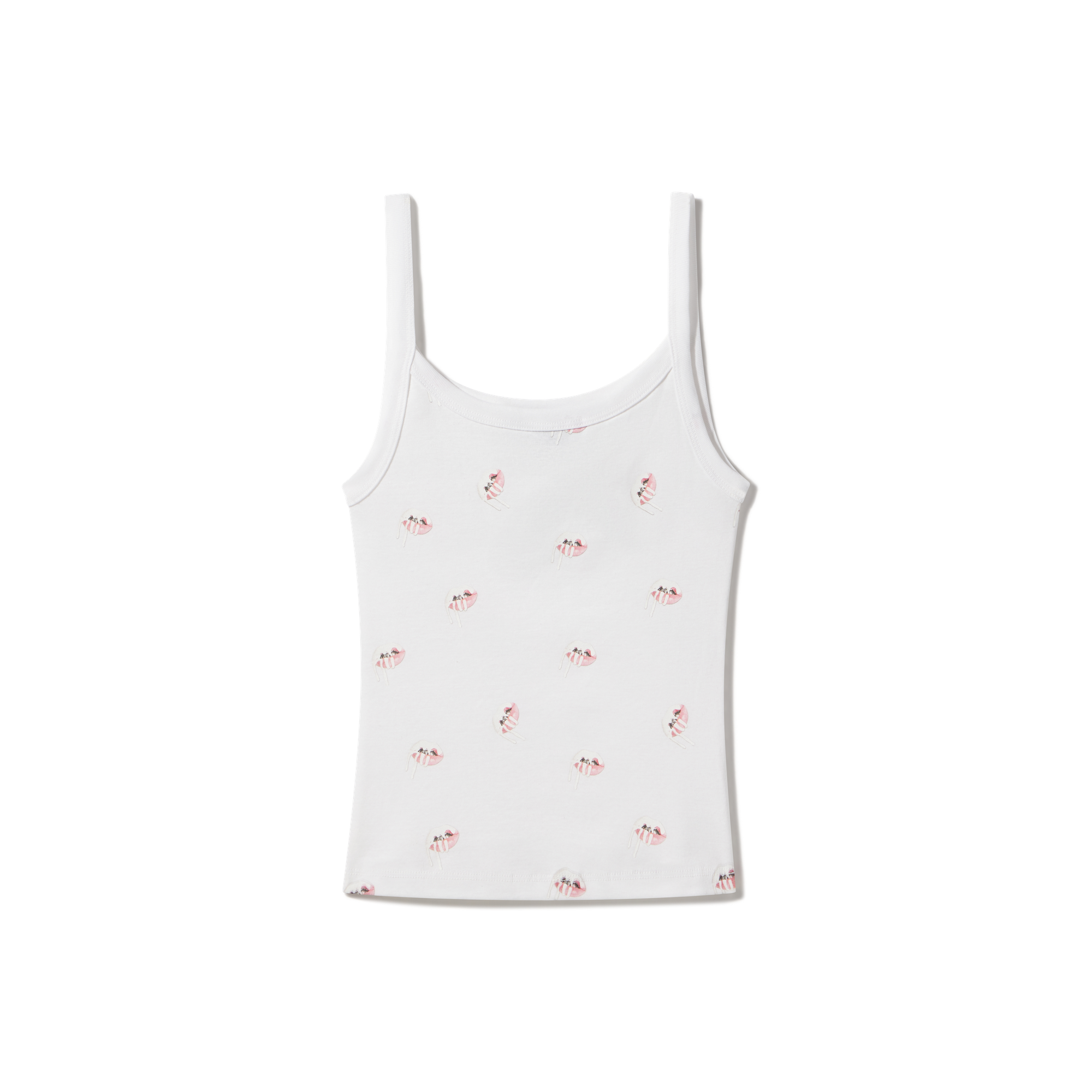 (Pre-order) Lips Logo White Cami