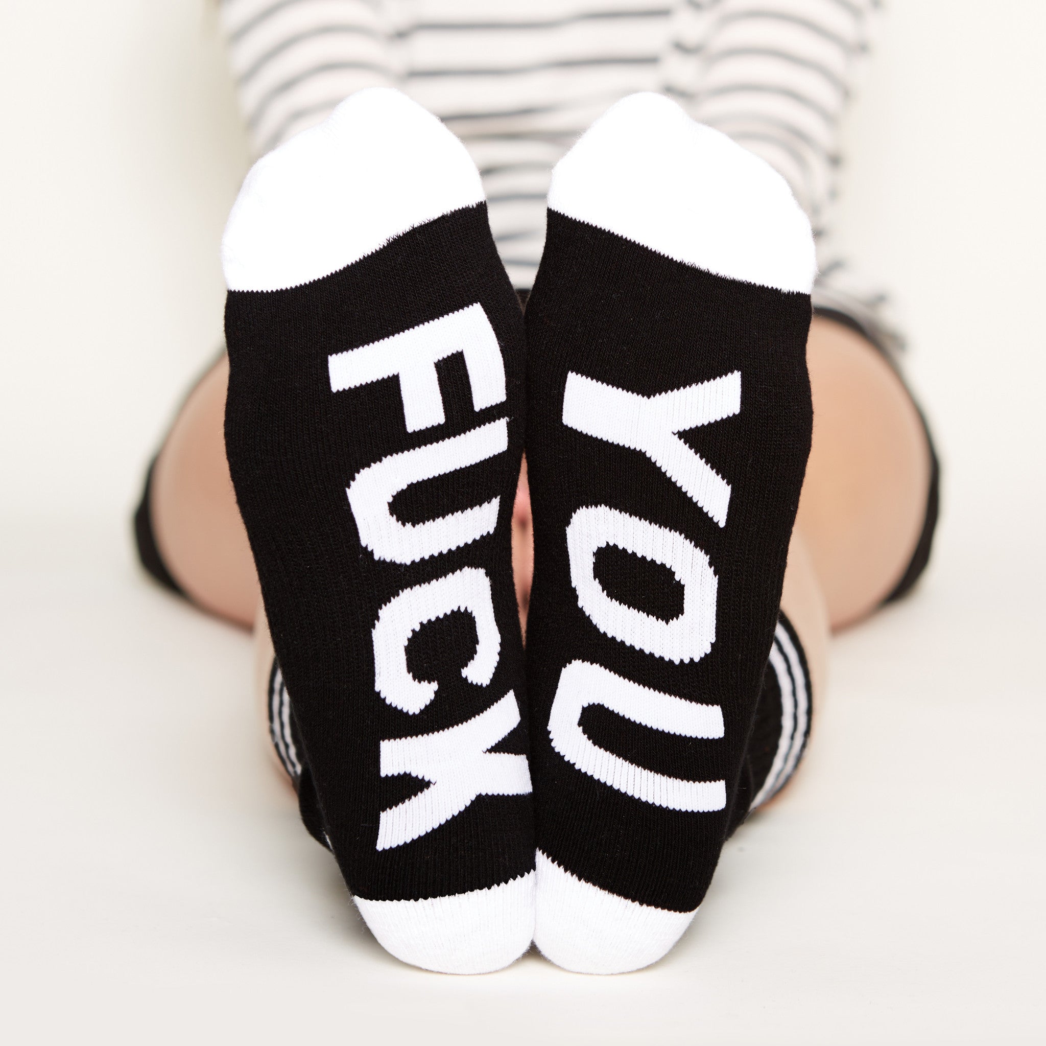 Fuck You Socks bottom front view