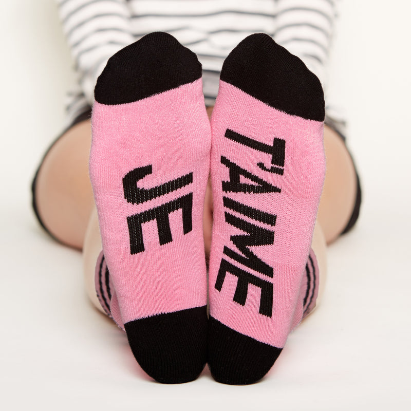 Je T'aime Socks bottom front view  Limited Edition
