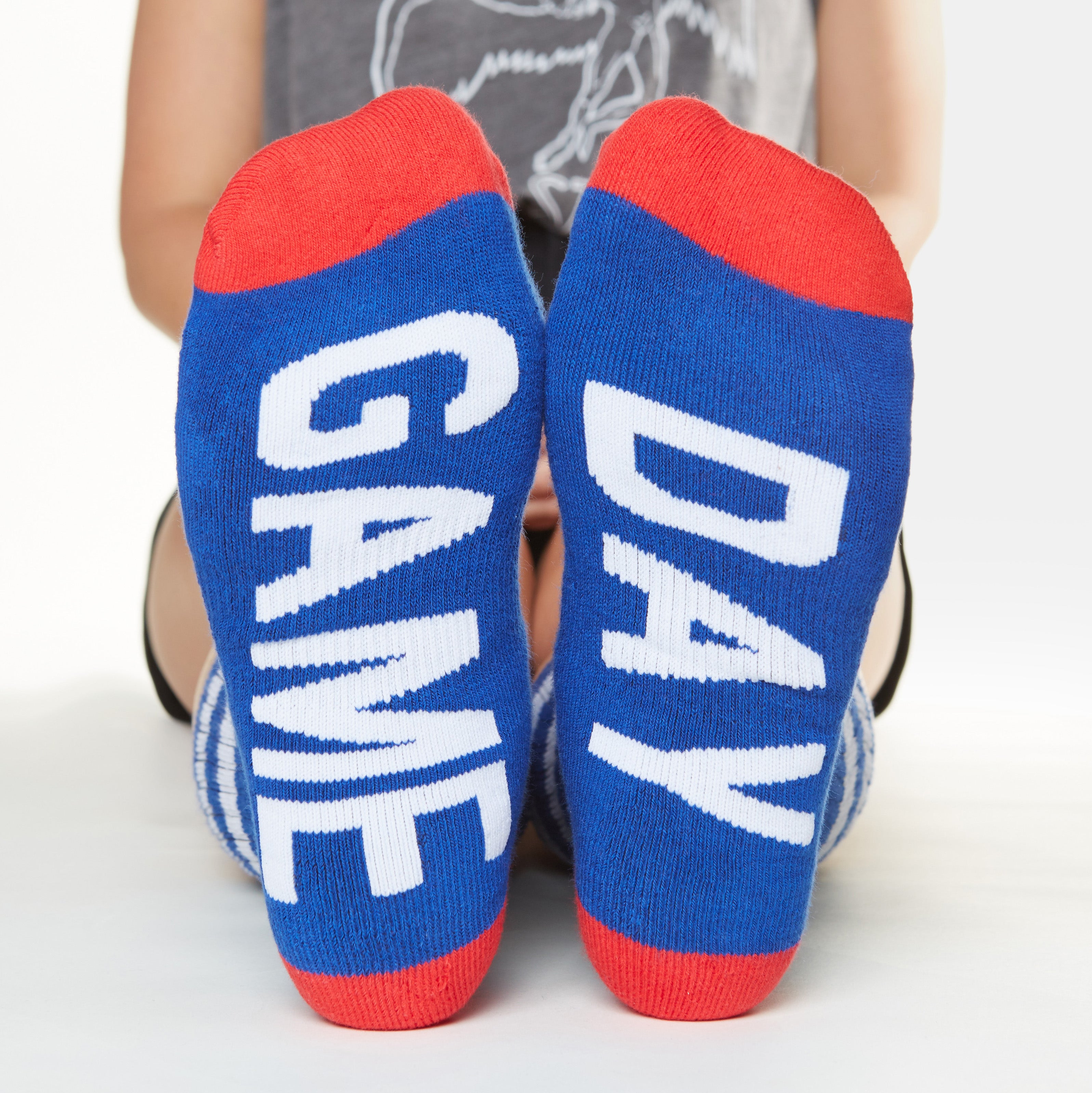 Game Day socks bottom front view
