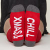 Xmas& Chill socks bottom front view 