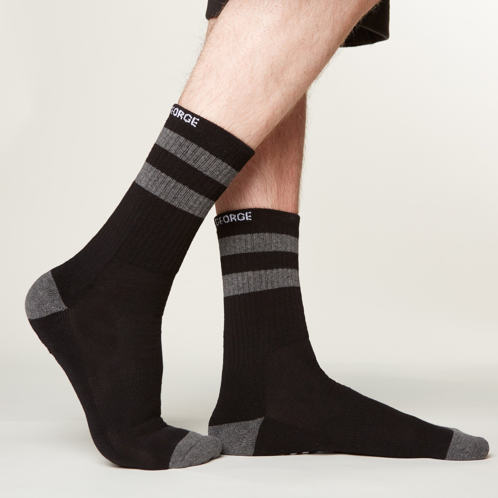 Groom socks side profile view