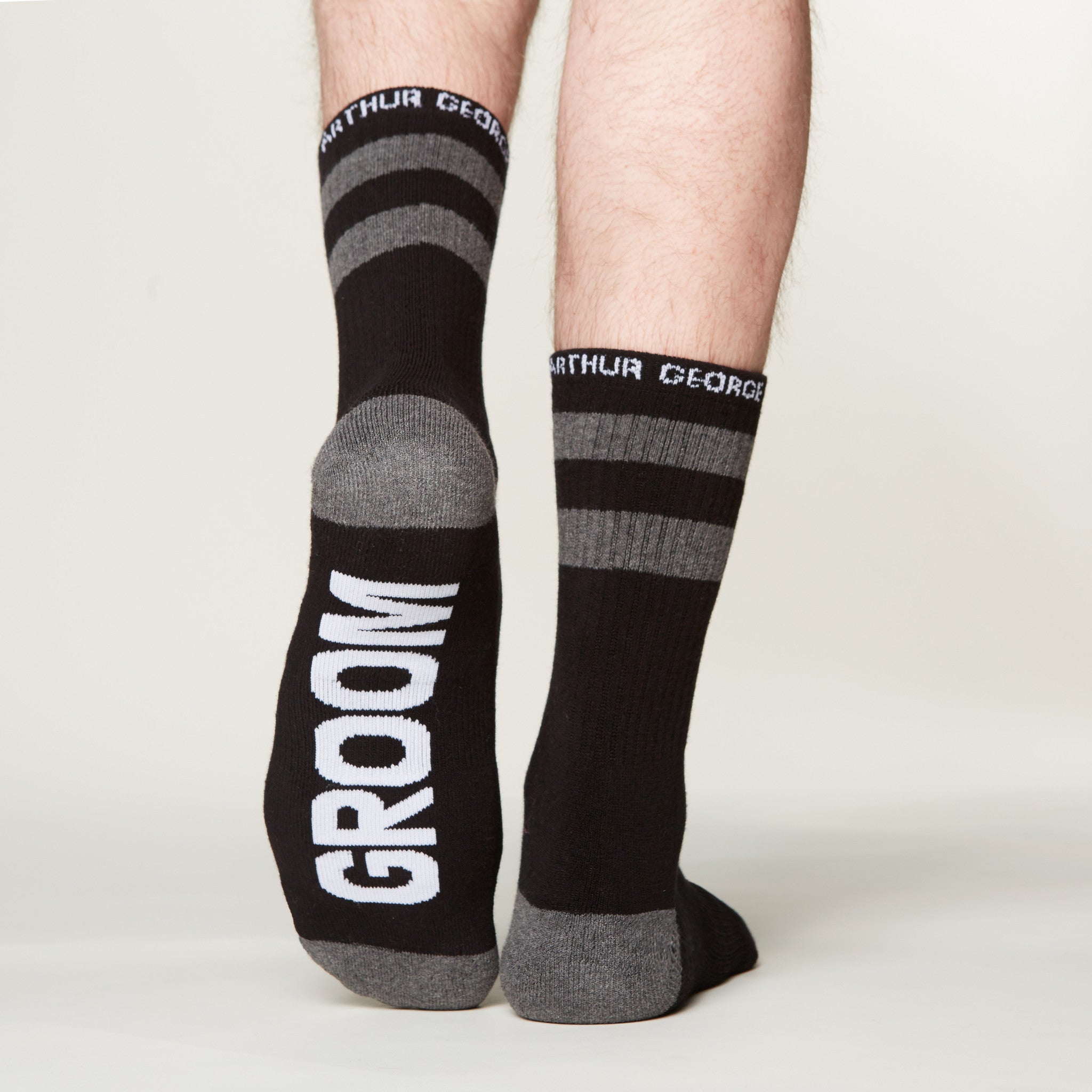 Groom socks bottom left view