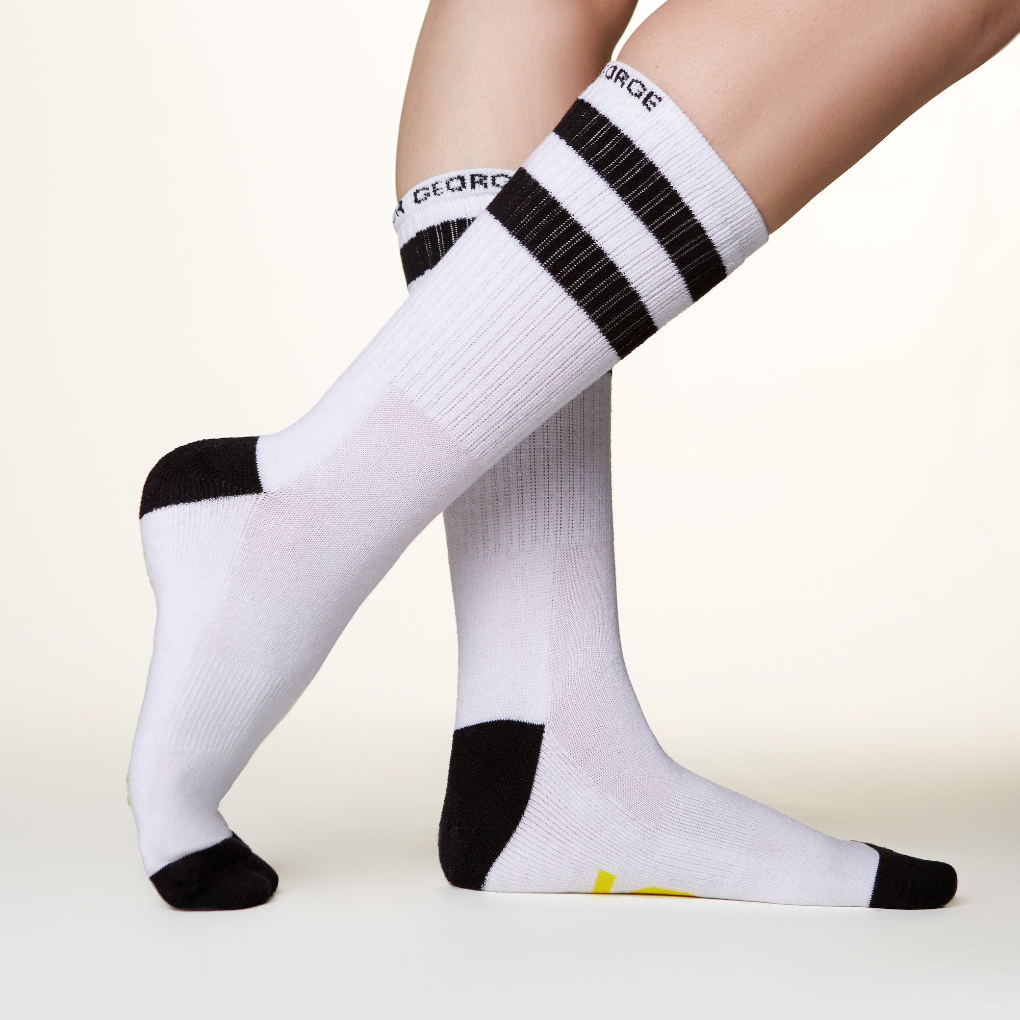 Pop Champagne socks side profile view