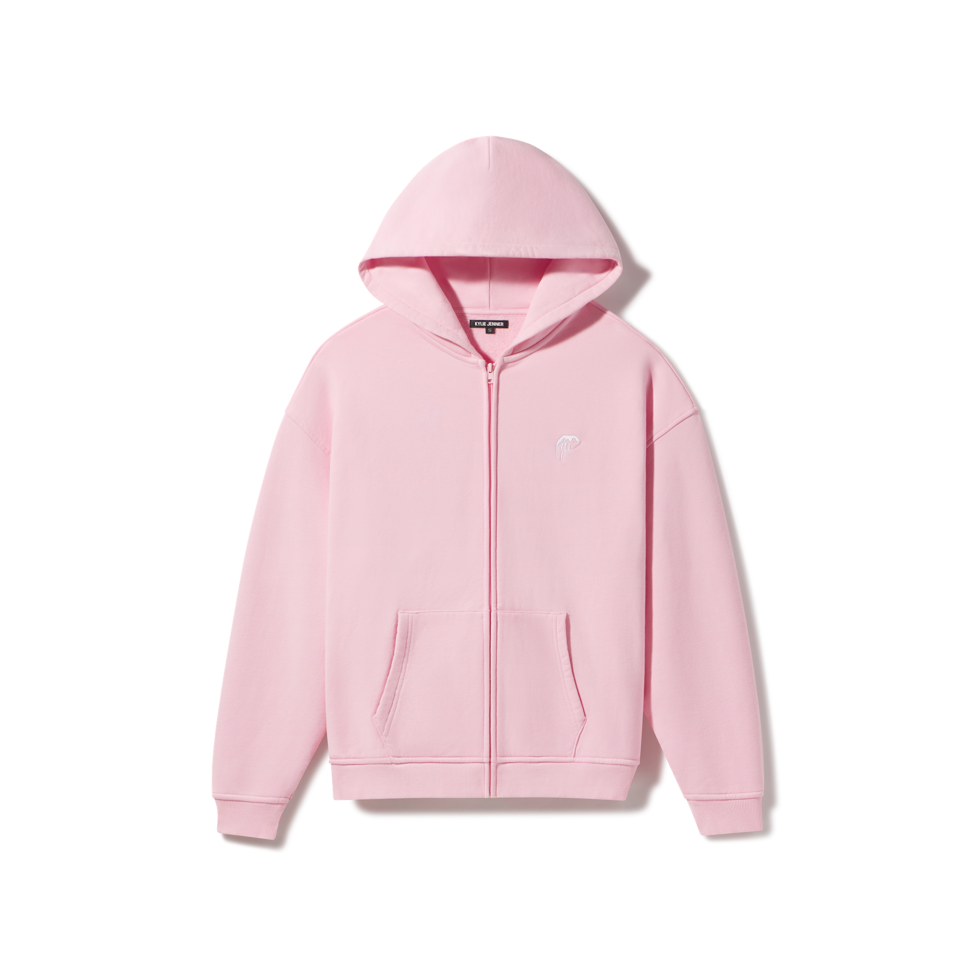 Lips Logo Zip Up Pink Hoodie