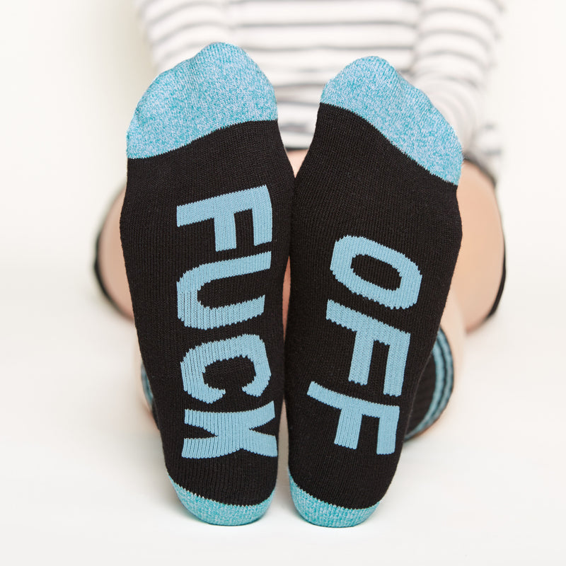 Fuck Off Socks bottom front view  Limited Edition