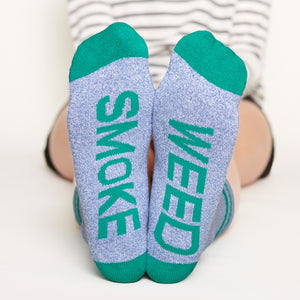 Smoke Weed Socks bottom front view  