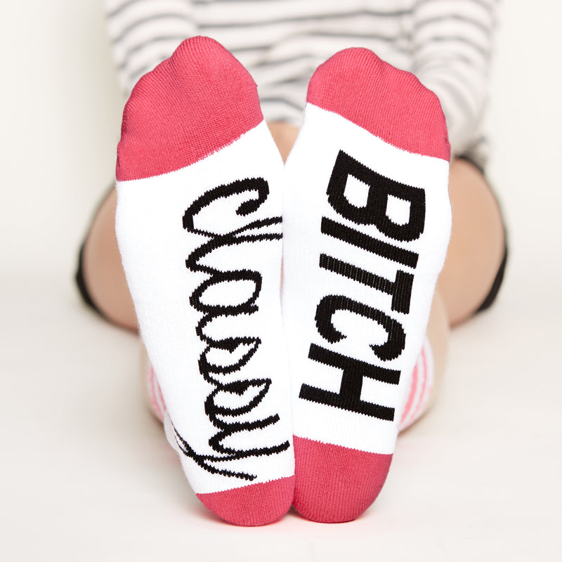 Classy Bitch Socks bottom front view  