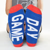 Game Day socks bottom front view 