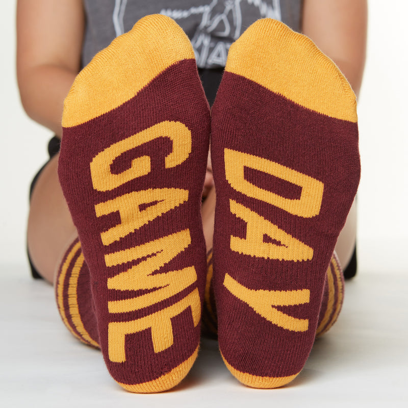 Game Day socks bottom front view  