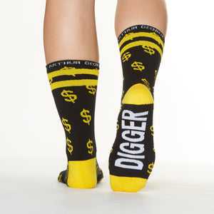 Gold Digger socks bottom right view  