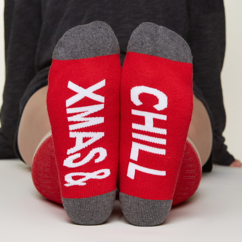 Xmas& Chill socks bottom back view  