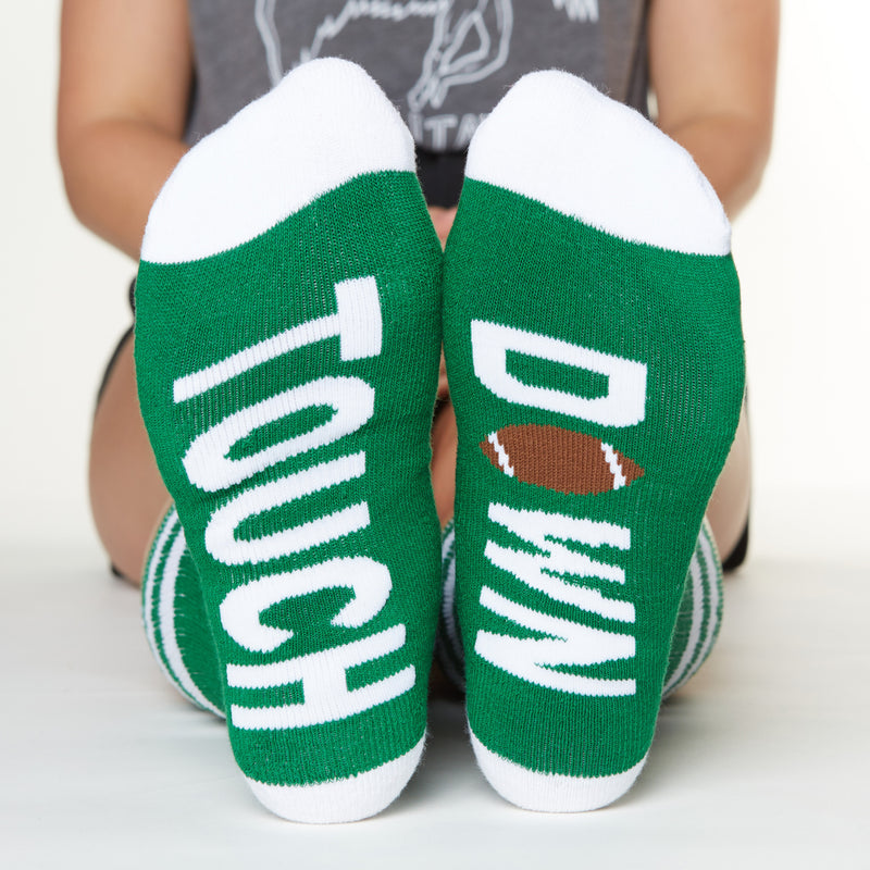Touch down socks bottom front view  