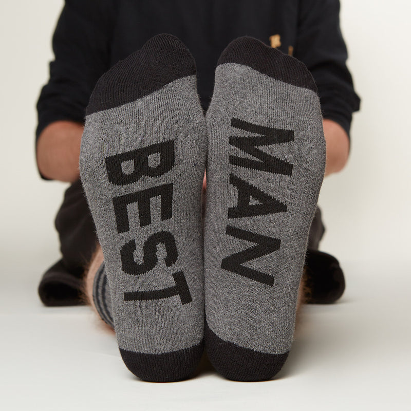 Best Man socks bottom front view  