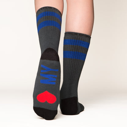 Love my Hubby socks bottom left view 