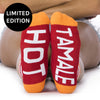 Limited Edition - Hot Tamale socks bottom front view 