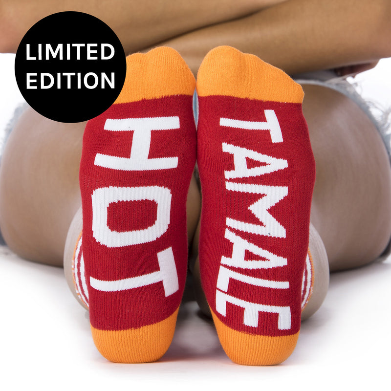 Limited Edition - Hot Tamale socks bottom front view  Limited Edition