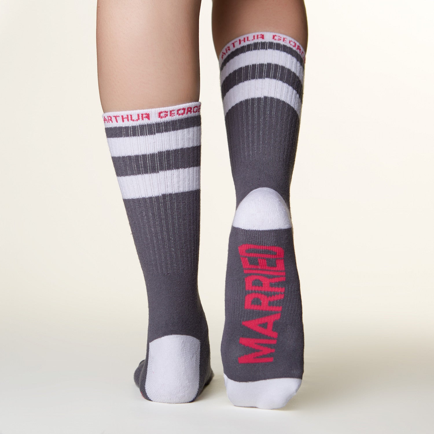 Just married socks bottom right view 