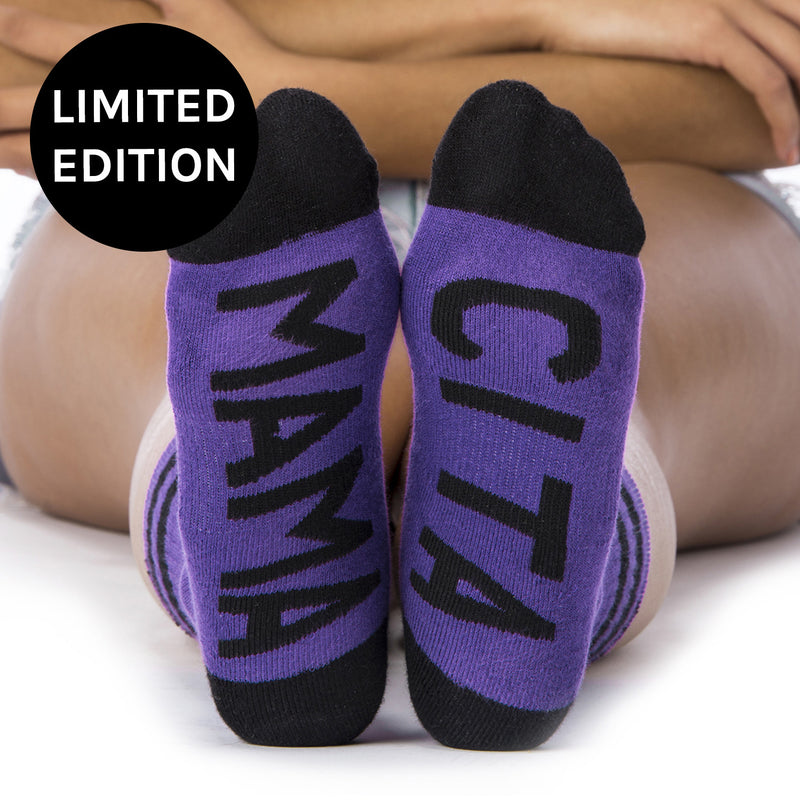 Limited Edition - Mama Cita socks bottom front view  Limited Edition