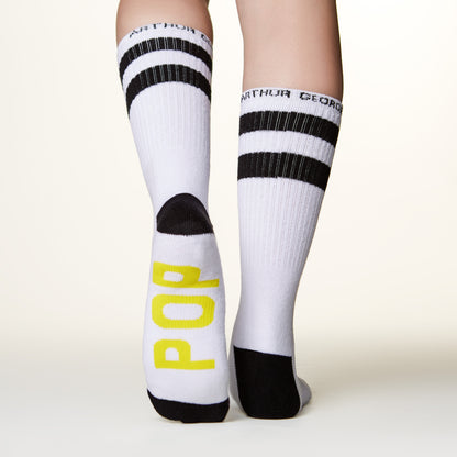 Pop champagne socks bottom left view 