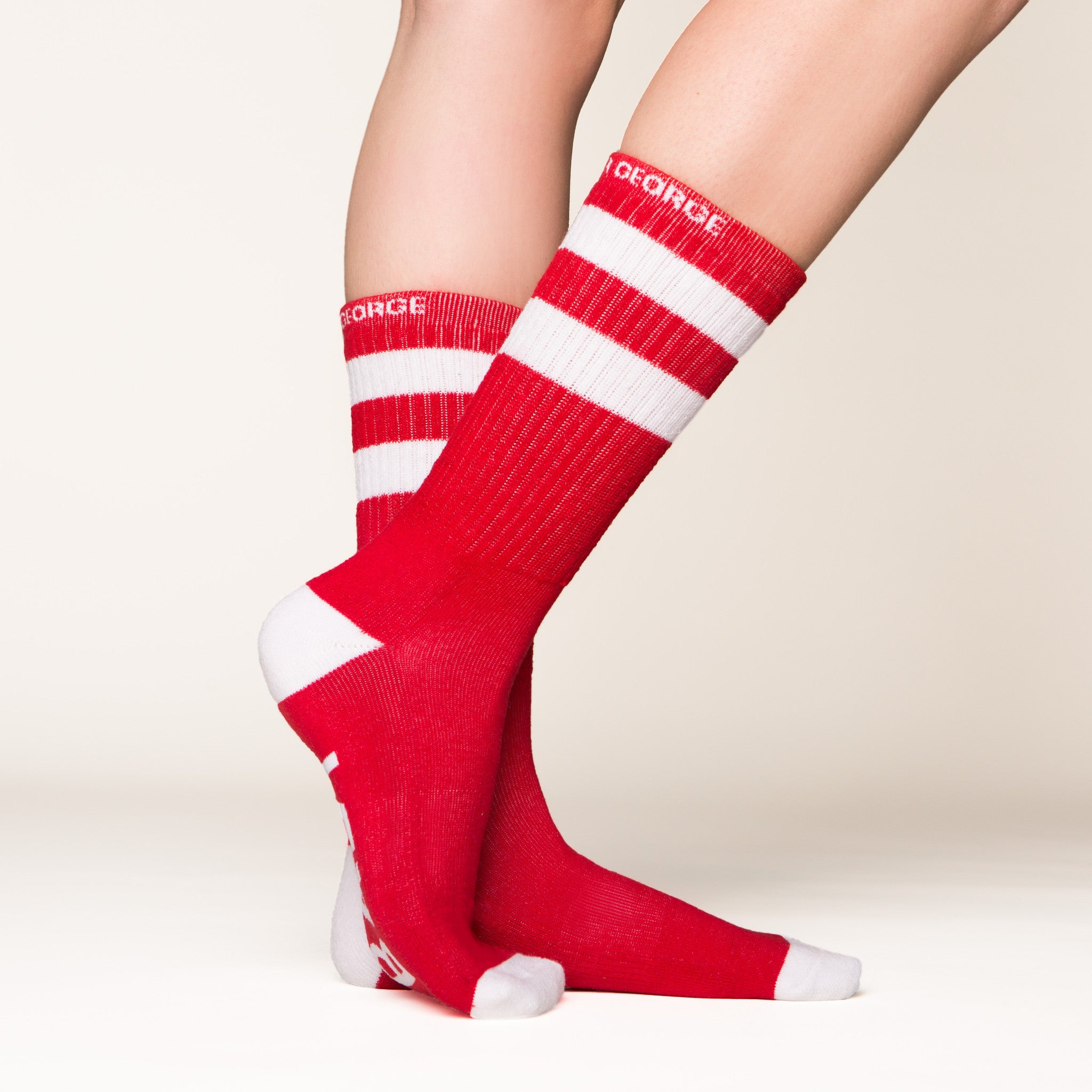 Santa baby socks side profile view 