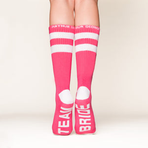Team bride socks bottom back view  
