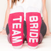 Team bride socks bottom front view 